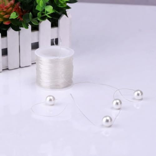 Image of Beadsnfashion 100M Elastic Thread for Jewellery Making (0.80 mm) - Clear Elastic String for Jewellery Making, Strong Stretch Cord for Beading & Crafts
