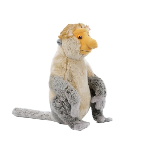 Peluche singe nasique réaliste doudou jungle pour enfant de 30 cm