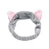 Haobase 1 stuk hoofdband haarband met kattenoor voor gezichtswas of make-up (grijs)