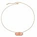 GIOXRNO ​​Seashell Inlay Necklace for Women Gold - Crushed Abalone Pendant in Turquoise/Rose/Amber, 18K Gold Plated Adjustable Chain, Ocean Jewelry​ (Rose(Pink))