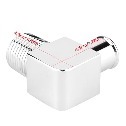 Universal Heater Hose Fitting, Aluminum Alloy Heater Hose 90 Degree Connector 1/2in NPT to 5/8in Hose Barb by Aramox - Image 2