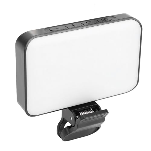 Akozon Lumière pour Selfie à 3 Températures de Couleur avec 10 Niveaux de luminosité, Lumière de Remplissage de Téléphone Rotative à 360 ° pour Le Streaming en Direct et la