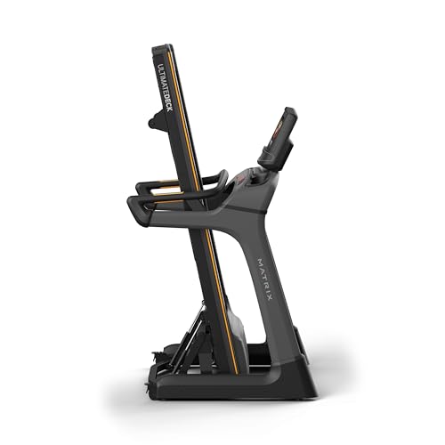 Image of Matrix Fitness TF50 Treadmill with XIR | 16 inch Touchscreen (WiFi+BT+HDMI) | Club-Quality Folding Treadmill for Running, 5K & Marathon | Heavy-Duty Frame, Extra-Thick 20 inchx60 inch Deck, Industrial Cushioning