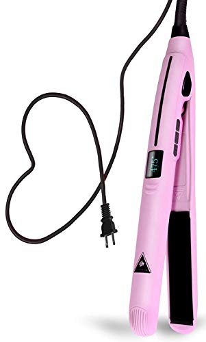 Silky Hair One Pass Flat Iron 475°F Hair Straightener | Vibrating/Ceramic + Titanium Tourmaline Fusion Floating Plates Straighten Curly,Coarse,Damaged & Thin Hair | Dual Voltage & Auto Shut Off