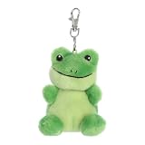 Aurora® Adorable Palm Pals™ Ribbits Frog™ Clip-On- Fun Collectible Plush for Kids and Adult Collectors - Perfect for Backpacks and Birthday Gifts - Green 4 Inches