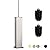 BVL Toilet Brush and Holder Set Brushed Nickel Stainless Steel 304 Square Freestanding Toilet Brush for Bathroom