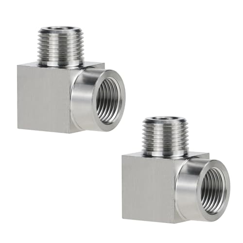 Conector forjado de acero inoxidable 304 NPT 1/2 de 90° resistente a corrosión 2