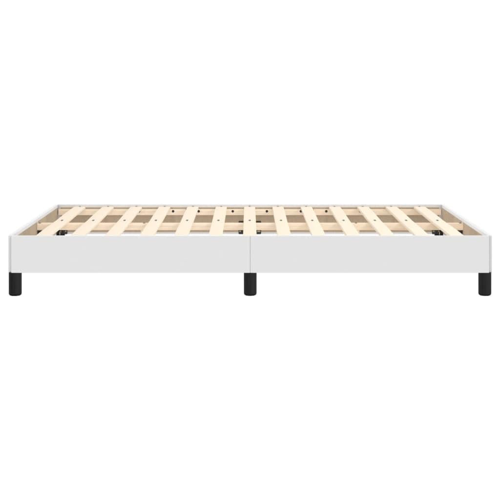 vidaXL Cadre de lit sans Matelas Blanc 120x190 cm Similicuir