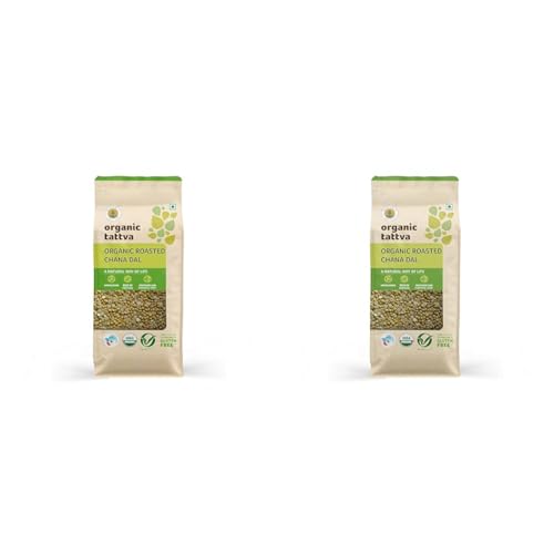 Image of Organic Tattva, Organic Roasted Chana Dal, 500 Grams | 100% Vegan, Gluten Free and NO Additives (Pack of 2)