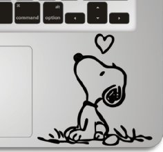 Snoopy Love for MacBook Keyboard Wrist Decal