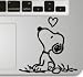Snoopy Love for Macbook Keyboard Wrist Decal