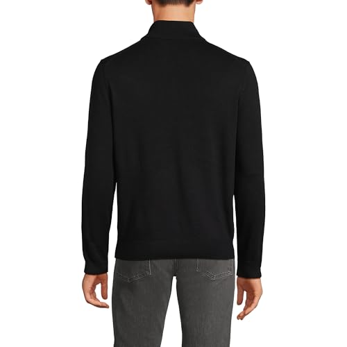 Lands' End Men's Long Sleeve Fine Gauge Cotton Quarter Zip Sweater2