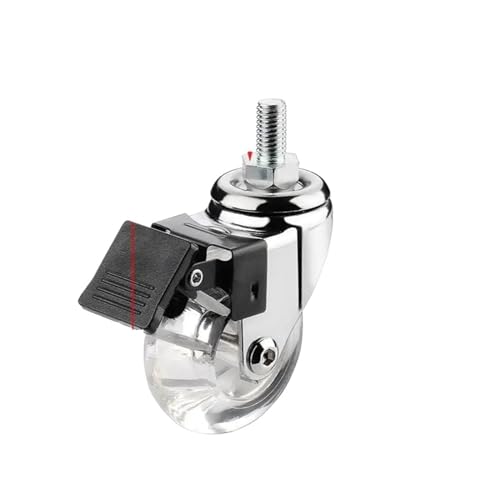 Roulette pivotante 2 pouces en caoutchouc lot de 4 pour vitrine
