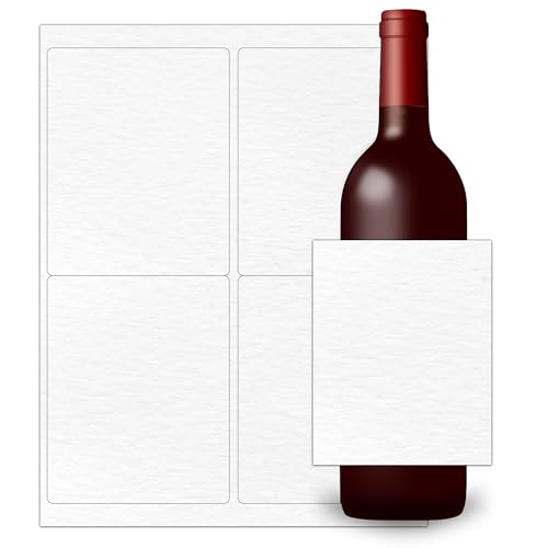 Mr-Label Printable White Textured Paper Wine Bottle Labels 4