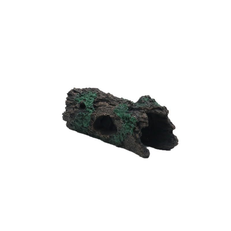 Decoración de Flotador de Acuario con Musgo, Corteza de simulación de Paisaje de pecera, decoración de Acuario, Cueva de Caja de alimentación, Refugio para Peces y camarones 5.9x2.36x1.96 Pulgadas