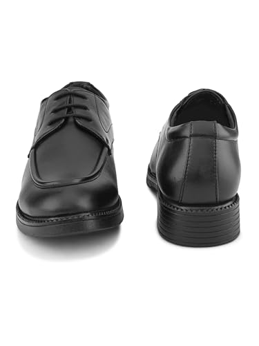 Image of STANPHORD Mens Terravia Solid Formal Officewear Lace Up Derby Shoes | Memory Foam Padded Insole | Premium Craftsmanship | Classic | Timeless | Durable