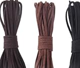 3 Piezas 3mm*5m Cordón De Cuero De Gamuza Sintética,Cuerda De Cuero Gamuza para Collar Pulsera Colgante Abalorios Manualidades DIY Bisutería Joyas