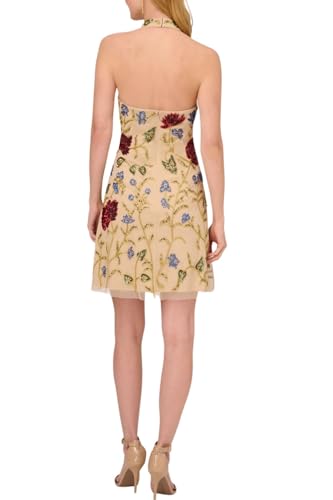Image of Adrianna Papell Beaded Halter Dress Dress