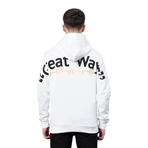 Image of Red Tape Cotton Blend Graphic Hooded Neck Hoodie For Men | Everyday Comfort And Warmth | Your Go To Hooded Neck Hoodie