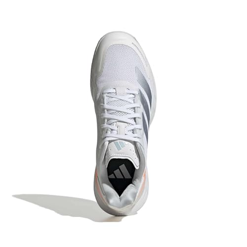 adidas Women's Defiant Speed 2 Tennis, White/Halo Blue/Beam Orange, 10 by adidas - Used condition - Image 2