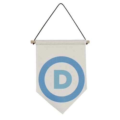 Drapeau en toile bleue ameemblem suspendu décoration de salle fête et meeting