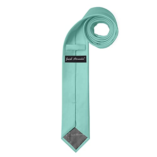Image of Jacob Alexander Men's Skinny Width 2 inch Solid Color Tie
