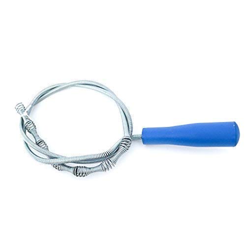 ILIKE Drain Snake Auger Hair Catcher Cleaning Tools Kitchen Sink Tubshroom Shower Weasel Clog Remover Tool Tub Shroom Bathroom Dredge Pipeline Cleaner Wig Trap Toilet Slow Drain Relief (Silver 39in)