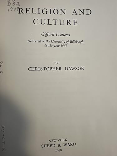 Religion and Culture: Gifford Lectures Delivere... B000NKS0J0 Book Cover