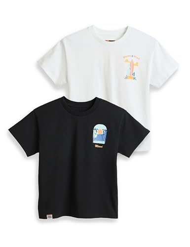 Image of Amazon Brand - Symbol Boys 100% Cotton Oversized Graphic Printed Half Sleeves T-Shirt | Age 6-14 Years