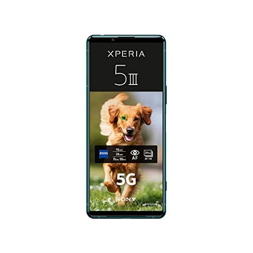 Sony Xperia 5 III, Smartphone débloqué Android, 5G, Ecran 6.1' 21:9 CinemaWide HDR OLED 120Hz, 4 objectifs ZEISS T, 8 Go RAM, IP65/68 - Vert