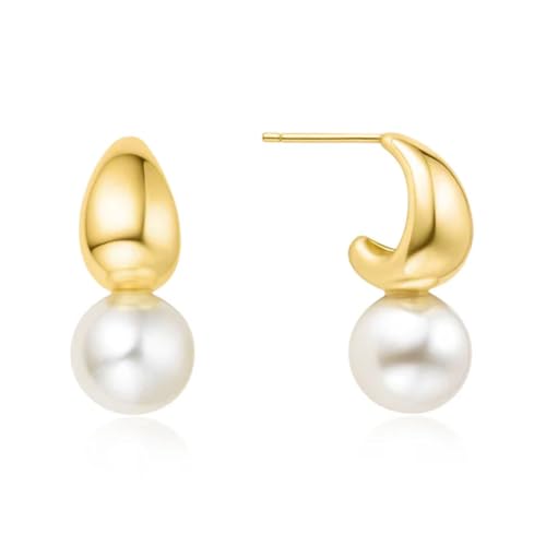 CHESKY Pearl Earrings for Women 14K Gold Plated Dangle Drop Earrings by CHESKY - Used condition - Image 7
