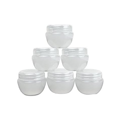 5ML/10ML/20ML Clear Empty Refillable Plastic Travel Packing Sample Cosmetic Makeup Cream Lotion Bottles Containers Pot Jars Holder with Internal Leak Proof Lid Transparent (12 Pcs) (20ml) Cover