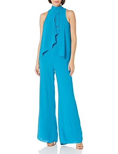 Halston Heritage Women's Jumpsuit, Aqua, 12