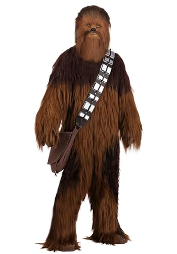 Adult Star Wars Authentic Chewbacca Costume with Mask Gloves and Bandolier Cosplay Outfit for Halloween Large/X-Large