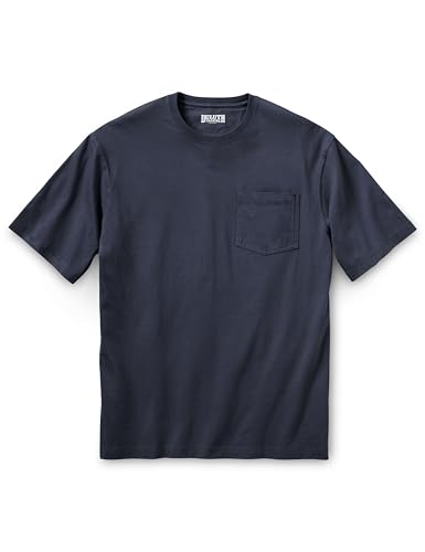 Duluth Trading Co. Men's Longtail T Relaxed Fit Short Sleeve Pocket Crew, Extra Long Fit with Chest Pocket, Navy, 4XL