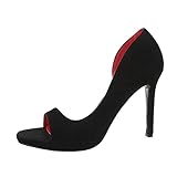  Ital-Design Damenschuhe Pumps High Heel Pumps Synthetik Schwarz Gr. 38