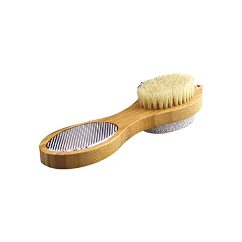 Outanaya Foot Care Kit: Wooden Bath Brush Exfoliating Foot Scrubber Pumice Stone Body Massage Brush