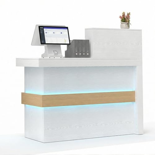 TUSY 42 Modern Reception Desk with LED & USB