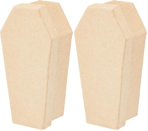 décopatch Clairefontaine BT059C - Un Support en Papier Brun mâché 12,5x6x4 cm, Boite cercueil (Paquete de 2)