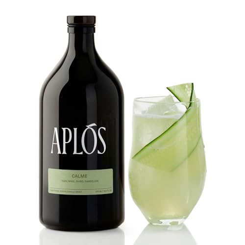 Aplós Calme Non Alcoholic Drink - Botanical Infused Calming Beverage Formulated to Relax and Unwind, Zero Sugar Beverage - 19.4 fl oz - 575ml
