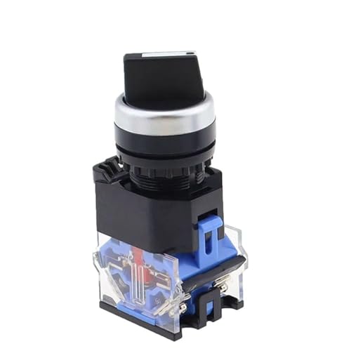 Bouton rotatif 22 mm LA38-20X3 avec blocage automatique 2NO