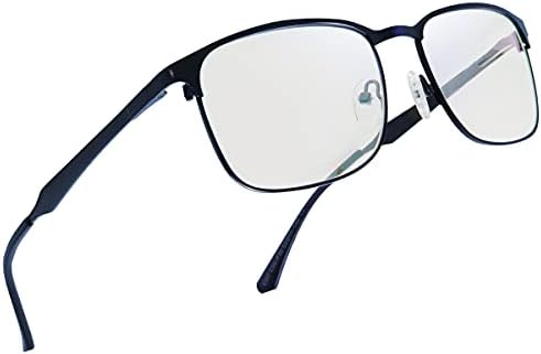 Leaead Blue Mild Blocking Glasses BluErase Lens Metallic Body Anti Eyestrain Anti-UV Laptop/Gaming/TV/Telephones Glasses for Ladies/Males