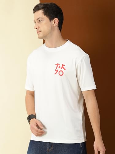 Image of Thomas Scott Men's | Graphic | Half Sleeve | Oversized Fit | 100% Cotton | Crew Collar | Casual Tshirt