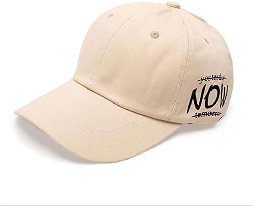 Khaki Fashionable Unisex Baseball Cap,K-pop Boys & Girls Outdoor Graffiti Hat Cap. Not Yesterday, Not Tomorrow, It's Now, Take Action and Live a Wonderful Life
