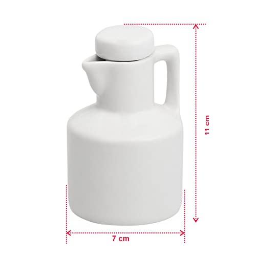 Galheteiro em Porcelana Azeiteiros c/Bicos em Inox 4 Peças