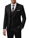 Men Suits Slim Fit 3 Piece Black Business Wedding Suits Tuxedos Groomsmen Prom Blazer Jacket Vest Pants Men Suit Set M