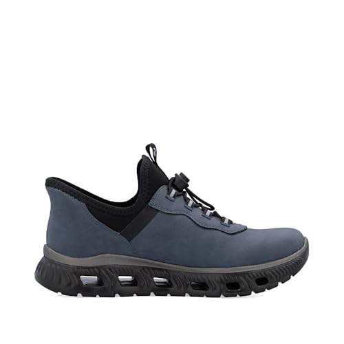 Rieker Damen Low-Top Sneaker M6065, Frauen Halbschuhe,Freizeitschuhe,Turnschuhe,Laufschuhe,straßenschuhe,Strassenschuhe,blau (12),39 EU / 6 UK