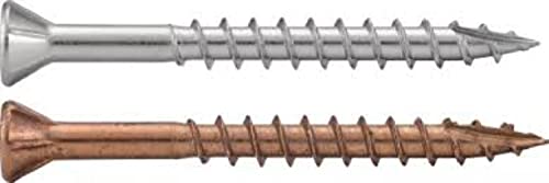 ACTON Seau 500 Vis terrasse tête fraisée 5 x 60 INOX A2 25 + 1 Embout Torx Bois Dur ACTON-623265X60SEAU