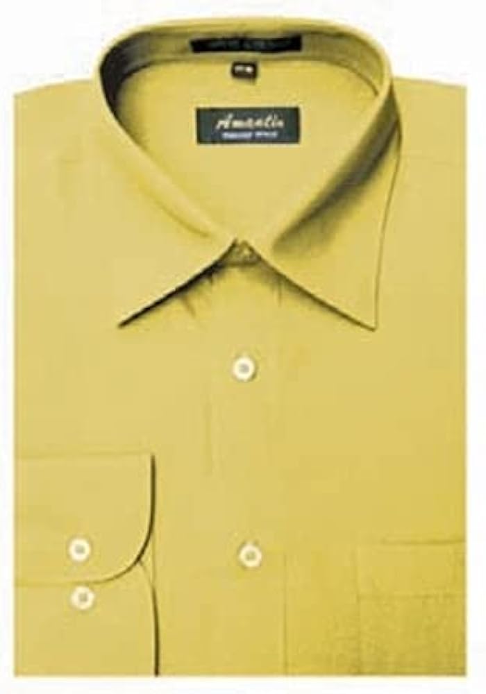 Amazon.com: Amanti CL1019-17 1-2x36-37 Amanti Mens Wrinkle Free Mustard Dress  Shirt - Mustard-17 1-2 x 36-37 : Clothing, Shoes & Jewelry