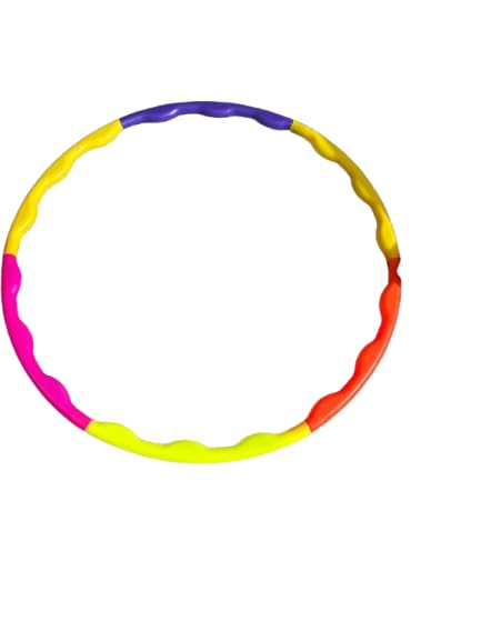 True Deals Weighted Hula Hoop for Fitness, Multicolour, Detachable Sections, Exercise and Workout, Adults-image-23